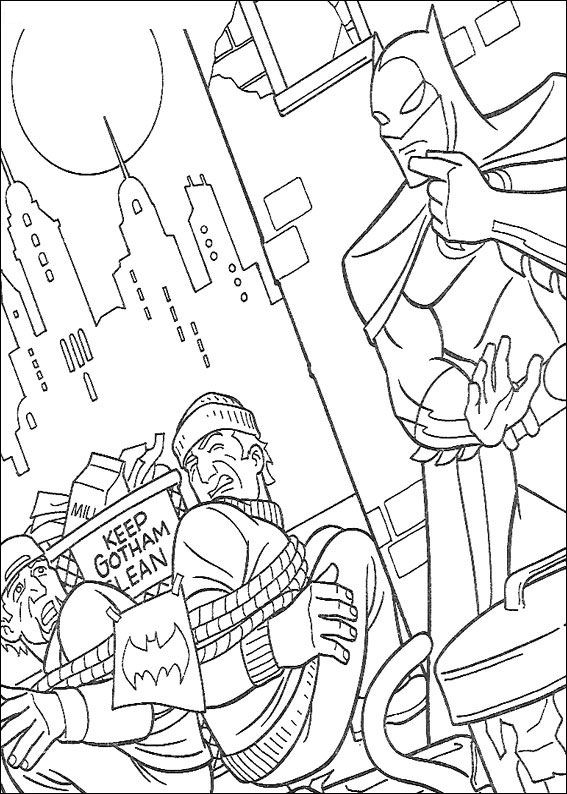 Plansa de colorat cu Batman 15 7